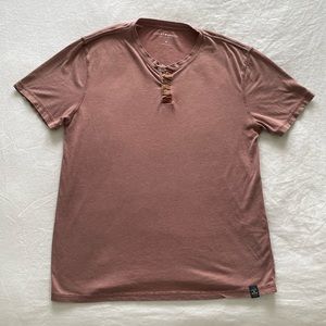 Lucky Brand Short Sleeve Henley Shirt (Medium)